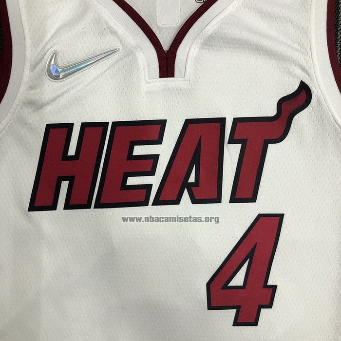Camiseta Miami Heat Victor Oladipo NO 4 Association 2021-22 Blanco